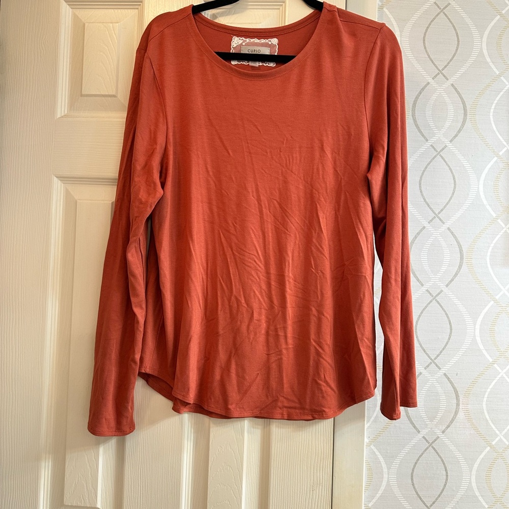 Cupio Terracotta Long Sleeve Top
